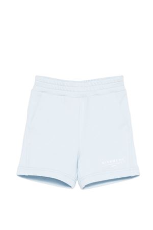 bermuda in cotone azzurro GIVENCHY KIDS | H3119777L